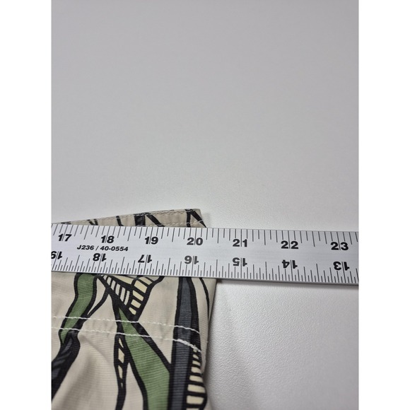 Gramicci Swim Shorts Mens 40 Beige Tropical Geometric Print Drawstring - Picture 12 of 14